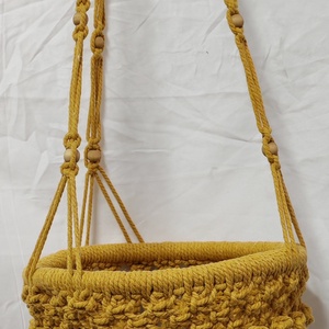 Suport ghiveci macrame suspendat handmade � agățător plante din bumbac 3 mm, decor boho - casă & stil de viață - decorațiuni de casă - accesorii florale - flori în ghiveci - Artynos.ro