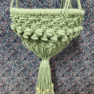 Suport ghiveci macrame suspendat handmade � agățător plante din bumbac 3 mm, decor boho - casă & stil de viață - decorațiuni de casă - accesorii florale - flori în ghiveci - Artynos.ro