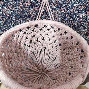 Suport ghiveci macrame suspendat handmade � agățător plante din bumbac 3 mm, decor boho - casă & stil de viață - decorațiuni de casă - accesorii florale - flori în ghiveci - Artynos.ro