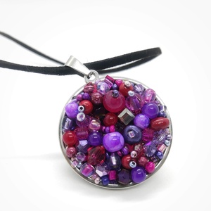 Colier Purple Dream - bijuterii - coliere - coliere cu mărgele - Artynos.ro
