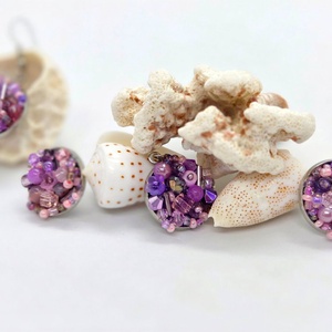 Cercei Rose Dream - bijuterii - cercei - cercei din mărgele - Artynos.ro