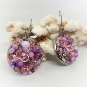 Cercei statement Rose Glow - bijuterii - cercei - cercei lungi - Artynos.ro