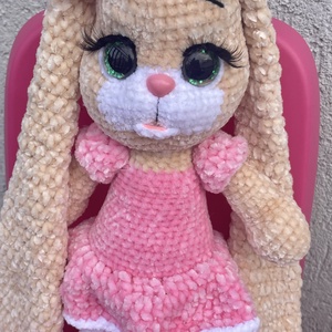 Iepure croșetat  - jucării și echipamente pentru copii - plușuri - păpușă croșetată, păpușă de pluș - Artynos.ro