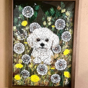 Tablou pictura Vraja Papadiilor-Bichon in papadii - Artynos.ro