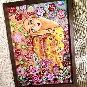 Tablou pictura Spring in Her soul, Casa & Stil de viata, Decoratiuni de casa, Picturi murale, Tablouri/picturi pe panza, Pictura, Pictura realizata manual in guasa.  
Hartie speciala de 300g/mp. Dimensiune tablou: A4.
 Tabloul vi..., ARTYNOS