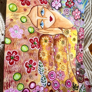 Tablou pictură Spring in Her soul - casă & stil de viață - decorațiuni de casă - picturi murale - tablouri/picturi pe pânză - Artynos.ro