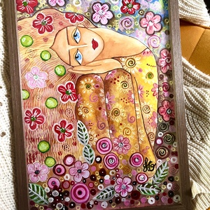 Tablou pictură Spring in Her soul - casă & stil de viață - decorațiuni de casă - picturi murale - tablouri/picturi pe pânză - Artynos.ro