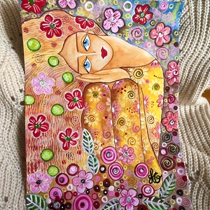 Tablou pictură Spring in Her soul - casă & stil de viață - decorațiuni de casă - picturi murale - tablouri/picturi pe pânză - Artynos.ro