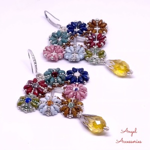 Cercei CRYSTAL FLOWERS - bijuterii - cercei - cercei și ornamente pentru urechi - Artynos.ro