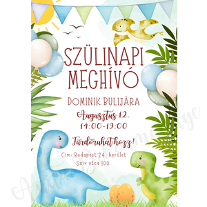 Birthday invitation, dinosaur theme, for boys, Arte vizuale si accesorii , Grafica, ilustratie, Grafica digitala, Fotografie, grafica, desen, ilustratie, ARTYNOS