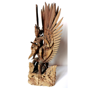 Zeul Vishnu sculptat vintage din insula Bali, Arte vizuale si accesorii , Sculptura, Statuie lemn, Prelucrarea lemnului, ARTYNOS