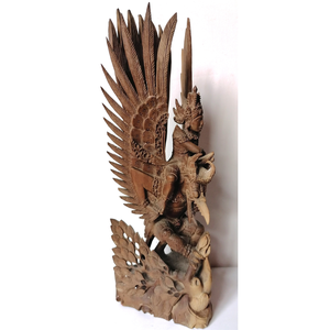 Zeul Vishnu sculptat vintage din insula Bali - arte vizuale și accesorii  - sculptură - statuie lemn - Artynos.ro