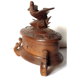 Cutie de bijuterii sculptată originală Schwarzwald - bijuterii - suporturi și cutii de bijuterii - cutii de bijuterii - Artynos.ro