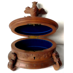 Cutie de bijuterii sculptată originală Schwarzwald - bijuterii - suporturi și cutii de bijuterii - cutii de bijuterii - Artynos.ro