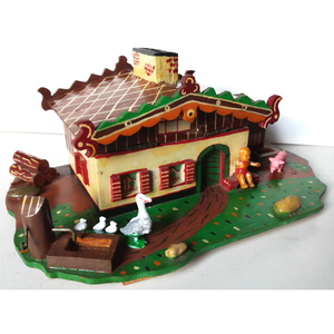 Cutie de bani vintage cu casă alpină - bijuterii - suporturi și cutii de bijuterii - cutii de bijuterii - Artynos.ro