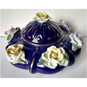 Bonbonieră frumoasă din porțelan cu trandafir - casă & stil de viață - decorațiuni de casă - decorațiuni de masă și rafturi - boluri decorative - Artynos.ro