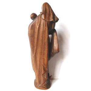 Madonna cu Semiluna, statuie sculptată din lemn - arte vizuale și accesorii  - sculptură - statuie lemn - Artynos.ro