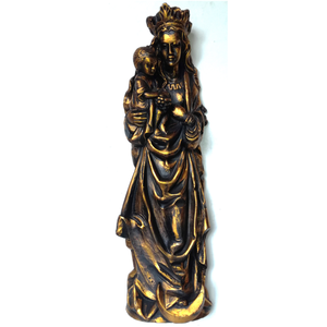 Madonna mare cu semiluna, statuie culoare bronz, Casa & Stil de viata, Accesorii religioase, Icoane cu sfinti, Prelucrarea lemnului, ARTYNOS