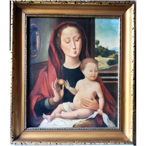 Dupa Hans Memling: Fecioara si Pruncul,  Madonna din mar, Casa & Stil de viata, Accesorii religioase, Icoane cu sfinti, Obiecte pictate, Prelucrarea lemnului, ARTYNOS