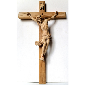 Crucifix mare sculptat manual al lui Isus - casă & stil de viață - accesorii religioase - cruce - Artynos.ro