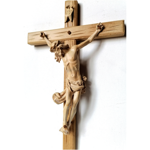 Crucifix mare sculptat manual al lui Isus - casă & stil de viață - accesorii religioase - cruce - Artynos.ro