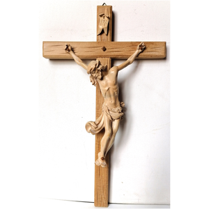 Crucifix mare sculptat manual al lui Isus - casă & stil de viață - accesorii religioase - cruce - Artynos.ro