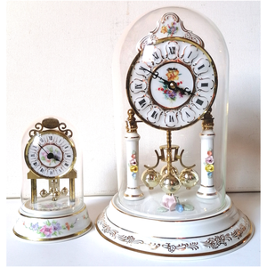 Ceas cu pendul vintage mare din porțelan cu capac de sticlă - casă & stil de viață - decorațiuni de casă - decorațiuni de pereți - ceasuri de perete - Artynos.ro