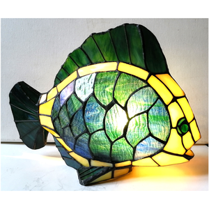 Lampa Tiffany vintage rara in forma de peste de mare - Artynos.ro