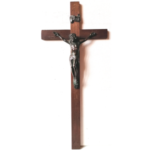 Frumosul Iisus din bronz pe un crucifix din lemn - casă & stil de viață - accesorii religioase - cruce - Artynos.ro