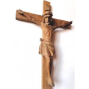 Crucifixul lui Isus, sculptat în stil antic, frumos și mare - casă & stil de viață - accesorii religioase - cruce - Artynos.ro