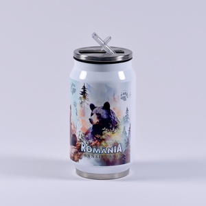 Termos personalizat 250 ml - România design urs - casă & stil de viață - accesorii pentru echipamente de bucătărie - accesorii de servire - accesorii de băutură - sticlă termos - Artynos.ro