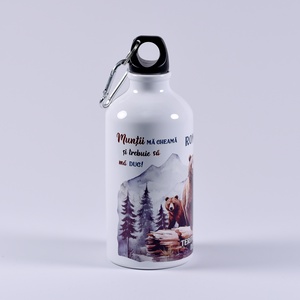 Ploscă personalizată 500 ml - Teritoriu păzit de urși - Artynos.ro