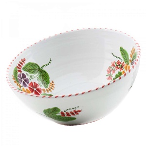 BOL decorat cu flori de campie 23 cm, Casa & Stil de viata, Accesorii pentru decorat casa, Decoratiuni de masa si decoratiuni pentru rafturi , Boluri din ceramica, boluri decorative, Ceramica, ARTYNOS