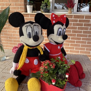 Set crosetat handmade  Mickey si Minnie - Artynos.ro
