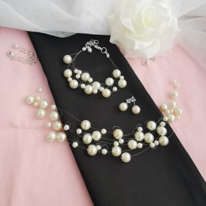 Colier elegant relaxat cu perle pentru mirese -  - Artynos.ro