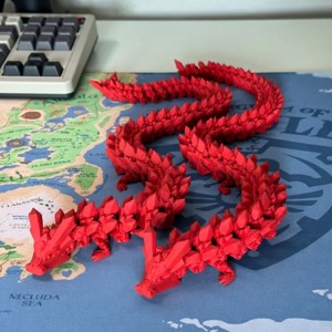 Dragon Shardscale articulat � figurină mobilă de dragon din cristal de 50 cm � imprimată 3D -  - Artynos.ro