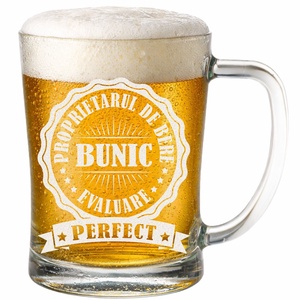 Cana de bere gravata pentru bunic - proprietarul de bere bunic evaluare perfect, Casa & Stil de viata, Echipamente de bucatarie, Accesorii de servire, Halba de bere, Gravare, pirogravura, Arta de sticla, ARTYNOS