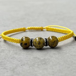 Brățară macramé cu larvikită colorată -  - Artynos.ro