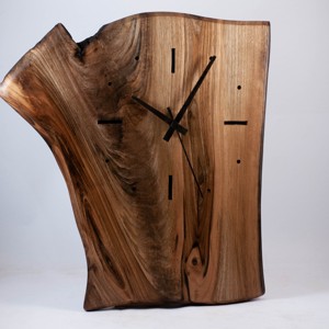 Ceas de perete din lemn, ceas din lemn rustic, , Prelucrarea lemnului, ARTYNOS