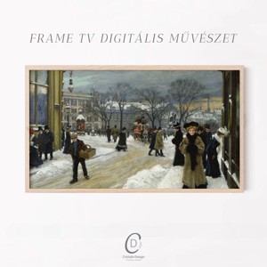 Paul Fischer pictura, decoratiuni de Craciun, Samsung The Frame TV imagine, digital, , , ARTYNOS