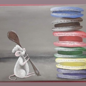 Primul tablou se numește My time/ Al doilea tablou se numește  Macarons  - arte vizuale și accesorii  - picturi - pictură acrilică - Artynos.ro