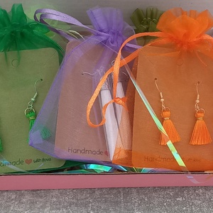 Cercei din pietre semiprețioase și ciucuras  - bijuterii - cercei - cercei din pietre semiprețioase - Artynos.ro