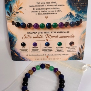 Brățara personalizată pentru soția Capricorn  - bijuterii - brățări - brățări din pietre semiprețioase - Artynos.ro