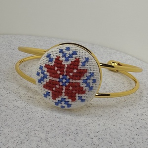 Bratara cusatura manuala, Bijuterii, Bratari, Bratari din cupru, Broderie, Cusatura, ARTYNOS