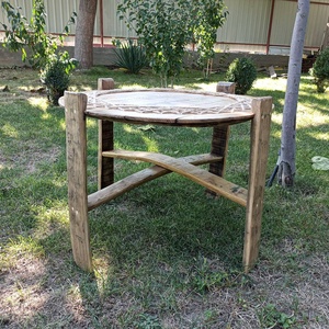 Măsuță artizanala din fund de butoi vechi recuperat - casă & stil de viață - mobilier artizanal - alt mobilier - Artynos.ro