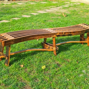 Bancă dublă de terasă/grădină - casă & stil de viață - mobilier artizanal - bănci, bancă cu depozitare - Artynos.ro