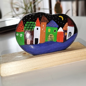 Piatră decorativă pictată manual  - casă & stil de viață - accesorii pentru decorat casa - decorațiuni de masă și decorațiuni pentru rafturi  - decorațiuni de masă - Artynos.ro