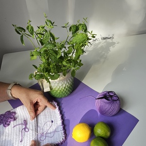 Portfard Lilișor - casă & stil de viață - accesorii pentru decorat casa - decorațiuni de masă și decorațiuni pentru rafturi  - fețe de masă croșetate - Artynos.ro