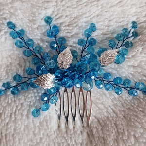 Ac de par Albastu, Accesorii nunta, Accesorii de nunta, Voal mirese, , Ac pentru par din pietre semipretioase si accesorii din metal, ARTYNOS