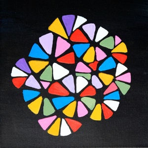 Tablou mic 20x20 cm - Geometria florilor, Casă & Stil de viață, Accesorii pentru decorat casa, Picturi murale, Tablouri/picturi pe pânză, Pictură, ARTYNOS